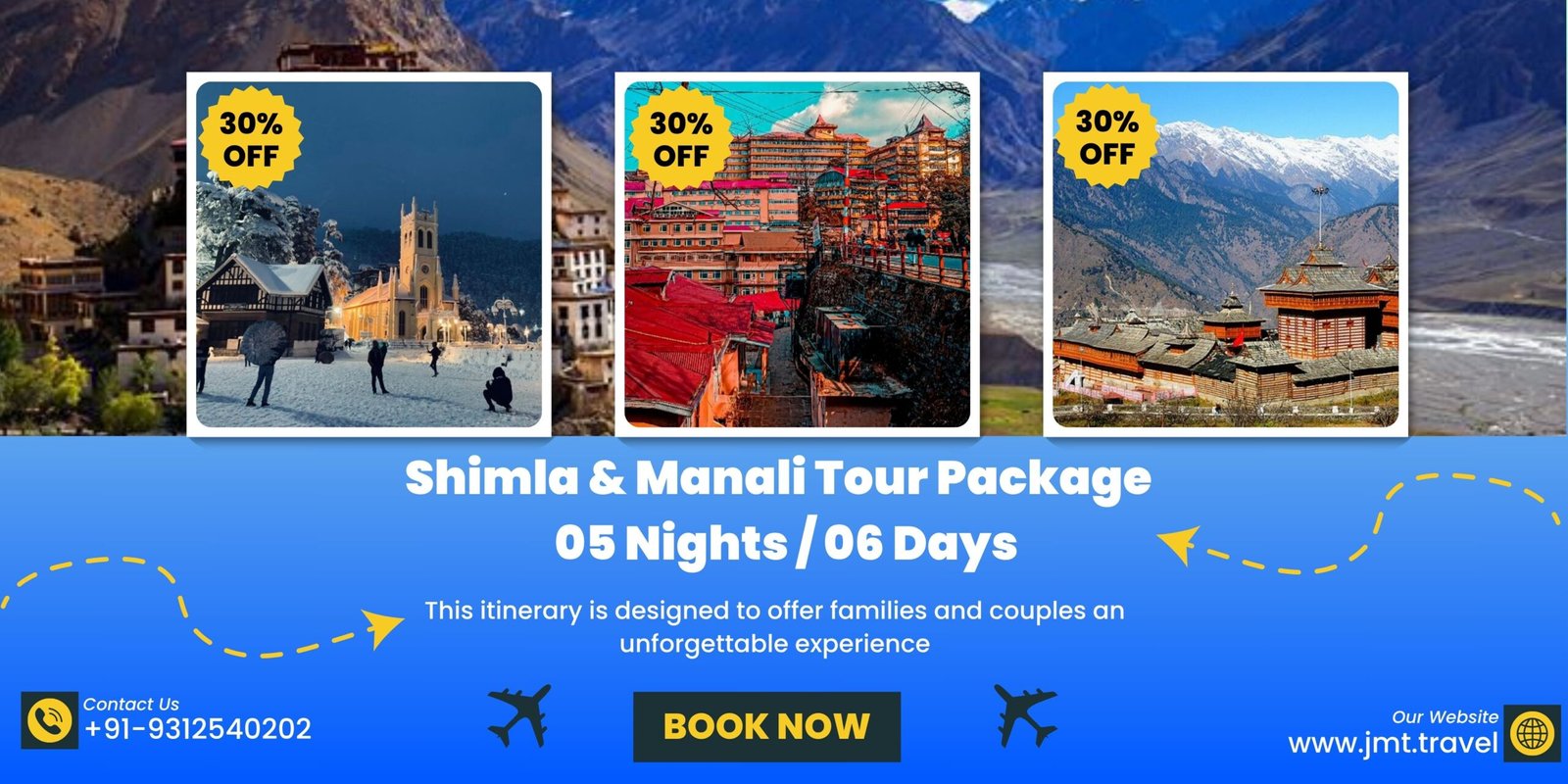 Shimla Kullu Manali tour package for family